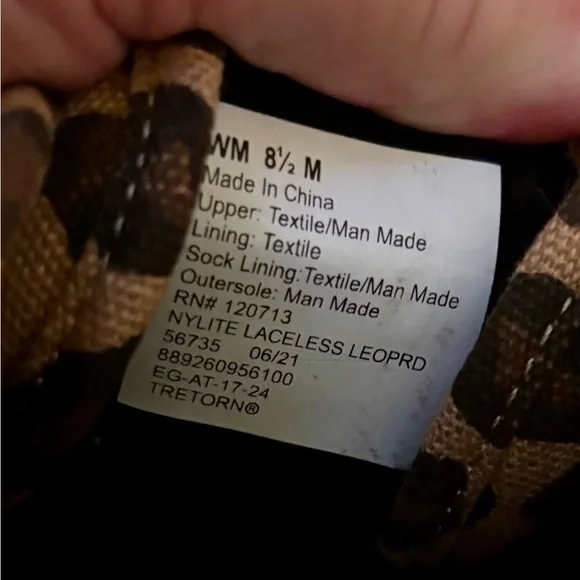 Tretorn women’s laceless leopard sneakers size 8.5 - Picture 7 of 8